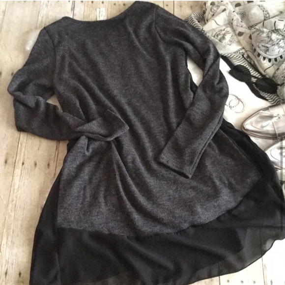 Charcoal Gray w/Black Contrast Trim Tunic - Picture 7 of 8